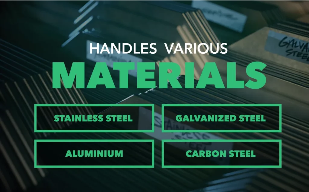 Welds many materials